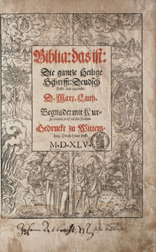 Die letzte von Martin Luther redigierte Ausgabe der "Biblia Deutsch" von 1545. (Foto: epd-bild/Jochen Günther)