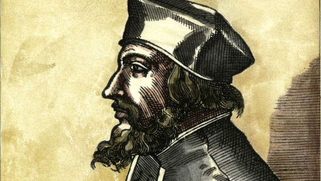 Holzschnitt von Jan Hus