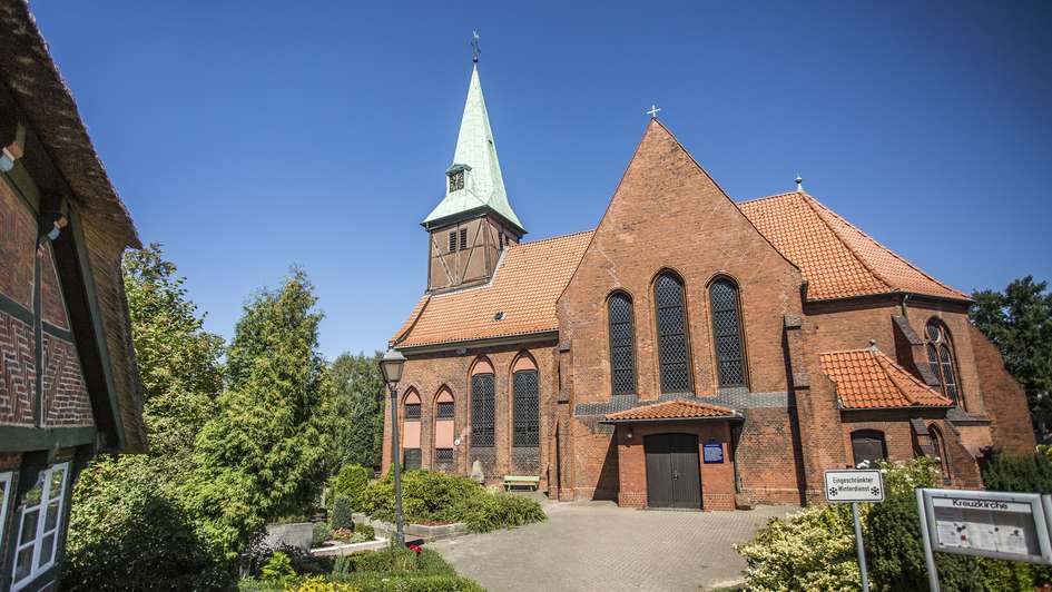 Evangelische Kreuzkirche der Elbinsel Wilhelmsburg in Hamburg