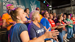 Sängerinnen und Sänger auf dem Gospelkirchentag 2016