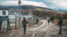 Flüchtlingslager an der Grenze Bosnien-Herzegowina