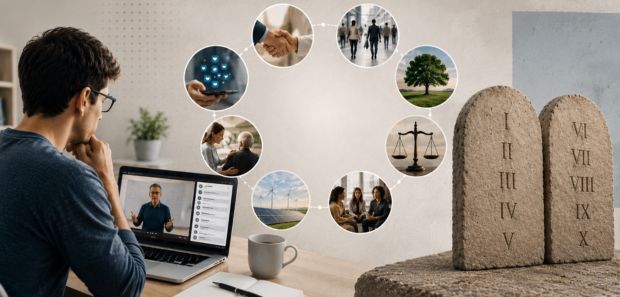 Kostenloser Online-Kurzs zum Thema 'Die Zehn Gebote'.