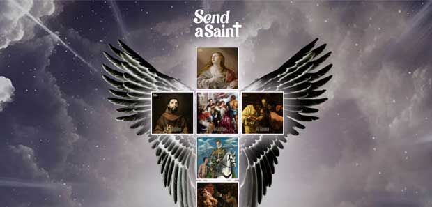 Screenshot Webseite https://www.send-a-saint.com/