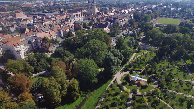 Luthergarten Wittenberg aus der Vogelperspektive
