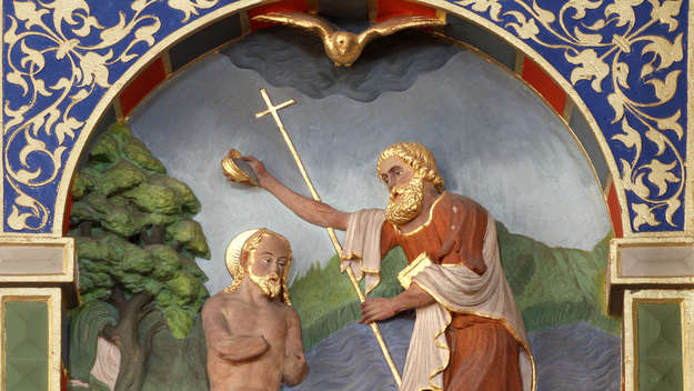 Altarbild: Taufe Jesu im Jorden durch Johannes den Täufer