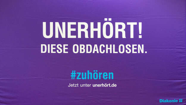 Plakat zur Diakonie-Kampagne „Unerhört!“