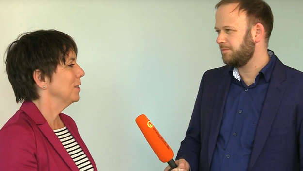 Margot Käßmann wird von Markus Bechtold interviewt