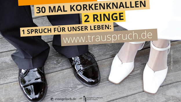 Postkartenmotiv mit Brautpaar von trauspruch.de