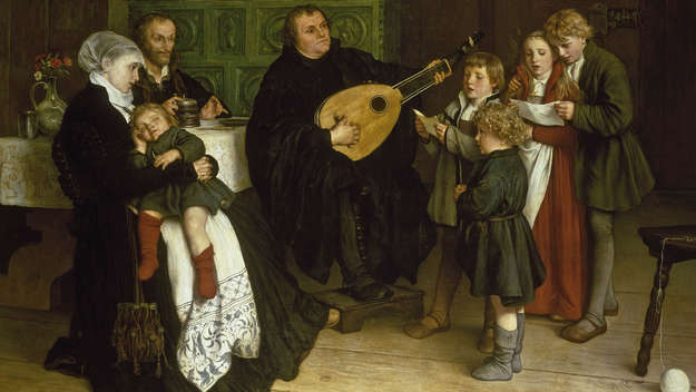 'Luther im Kreise seiner Familie', Gemälde von Gustav Adolph Spangenberg
