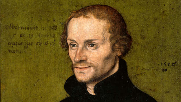 Gemälde aus der Werkstatt von Lucas Cranach d. Ä. zeigt den Reformator Philipp Melanchthon.