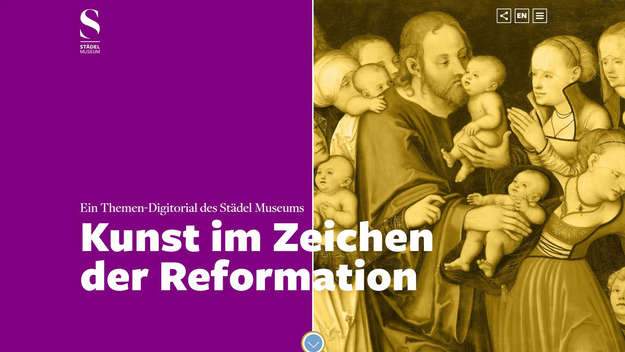 Screenshot der der Website „reformation.staedelmuseum.de“
