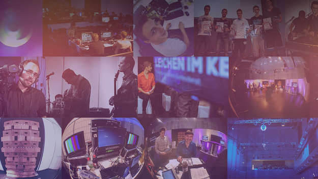 Collage aus unterschiedlichen Fotos aus dem sublan.tv-Studio