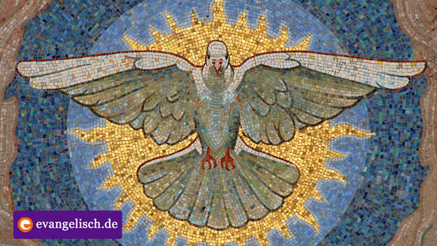 Mosaik einer Pfingsttaube am Berliner Dom