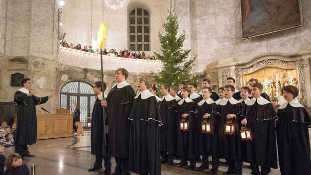 Mitternachtsmette Kreuzchor in der evangelischen Kreuzkirche Dresden