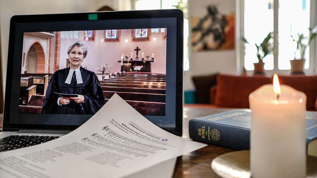 Online-Gottesdienst-Stream mit Anke Merscher-Schueler im März 2020