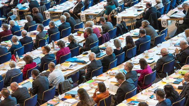 Blick in das Plenum bei einer EKD-Synode