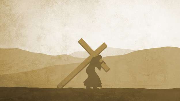 Jesus trägt das Kreuz