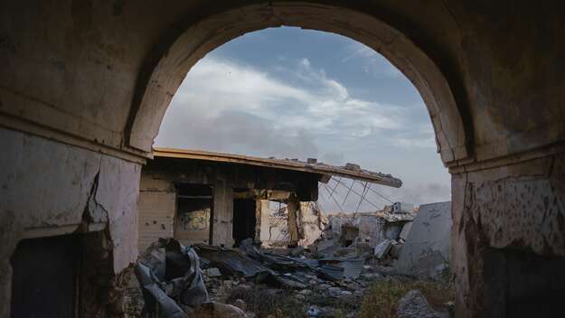Zerstörtes Haus in Sindjar, Irak