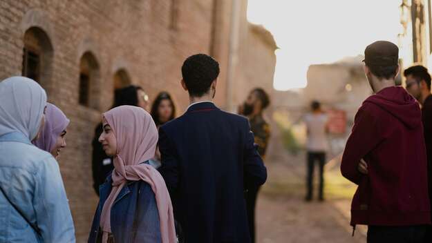 Eine Gruppe Jugendlicher in Erbil, Irak