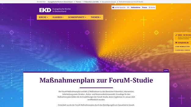 Fallbackbild des Maßnahmenplans zur ForuM-Studie