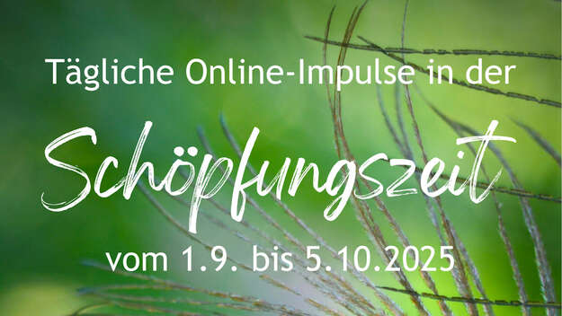Cover des Flyers: Tägliche Impulse in der Schöpfungszeit vom 1.9. bis 5.10.2025
