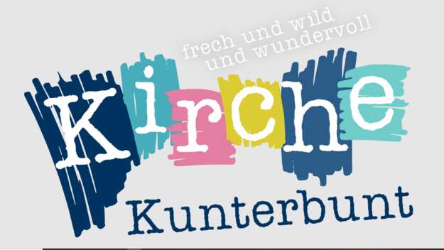 Logo der Kirche Kunterbunt: 'frech und wild und wundervoll'