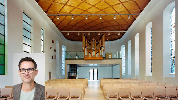 Pfarrer Rüdiger Kohl in der St. Jacobskirche in Frankfurt am Main