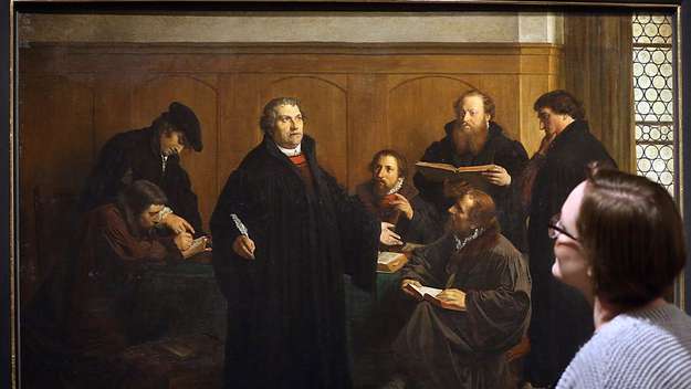 Martin Luther auf einem Gemälde von Leonhard Gey