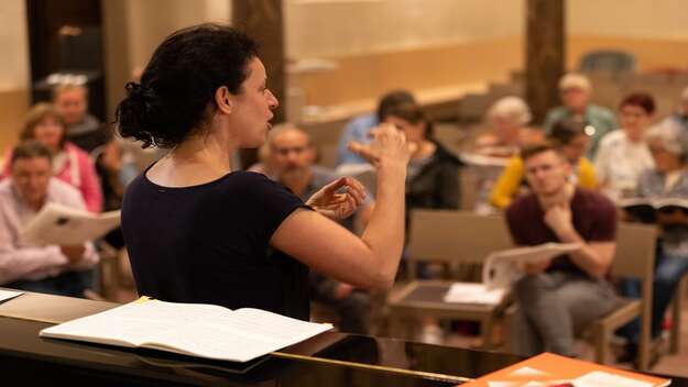 Das Bild zeigte einen Ausschnitt einer Chorprobe