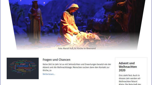 Screenshot Weihnachtsseite EKiR