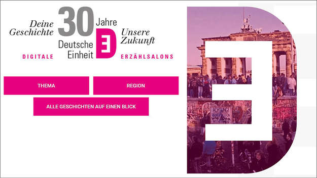 Screenshot Digitaler Erzählsalon zu 30 Jahre Deutsche Einheit