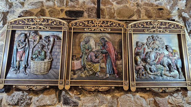 Altarbild aus der Hananias-Kapelle in Damaskus, Syrien Altarbild aus der Hananias-Kapelle in Damaskus, Syrien