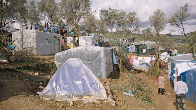 Fluechtlingslager Moria auf der griechischen Insel Lesbos (Foto vom 28.02.2020).