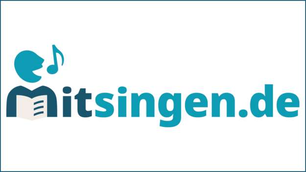 Logo, Schriftzug mitsingen.de in blautönen Logo, Schriftzug mitsingen.de in blautönen