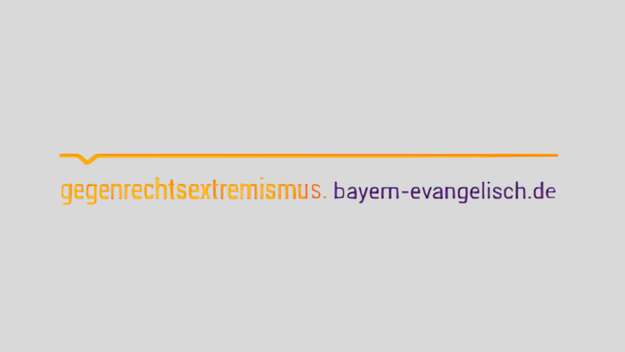 Logo gegen Rechtsextremismus Bayern evangelisch