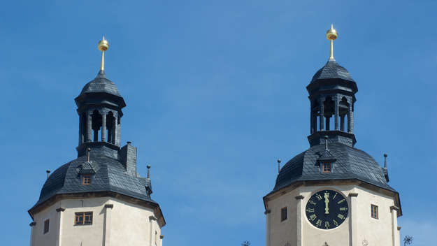 Türme der Stadtkirche St. Marien in Wittenberg