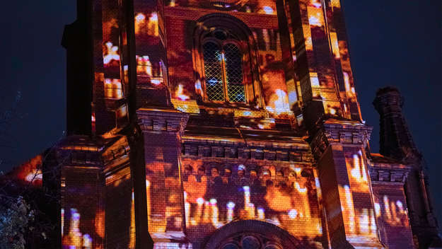 3D-Videoprojektionen an der Gethsemanekirche (Archivbild)