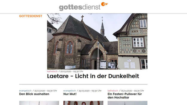 Screenshot - ZDF Fernsehgottesdienst