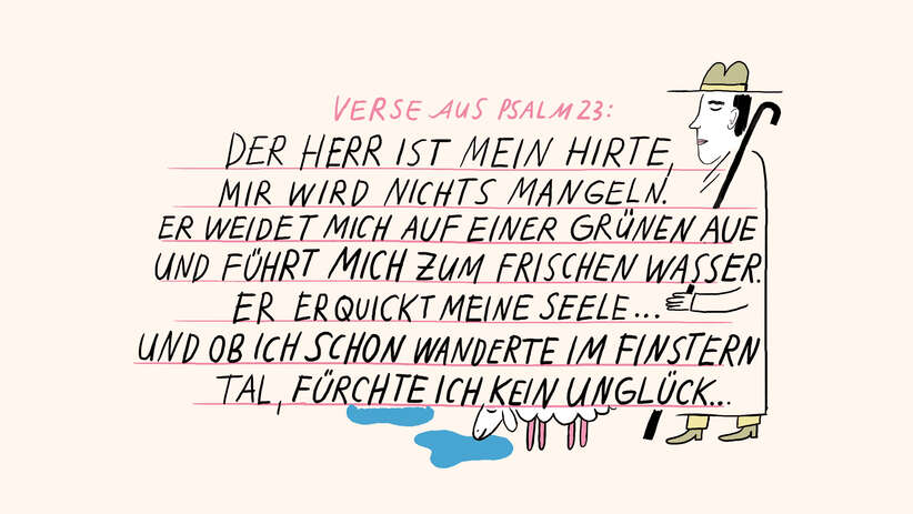 Grafik Der Herr ist mein Hirte