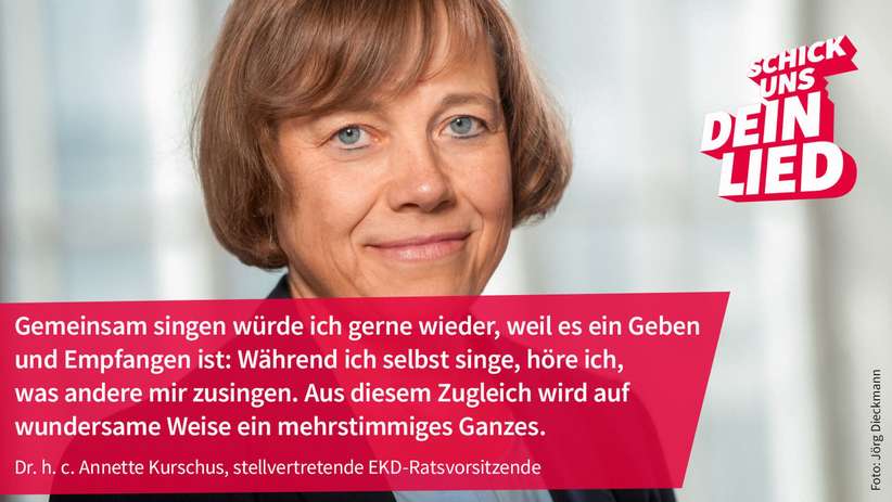 Stellvertretende EKD-Ratsvorsitzende Dr. h.c. Annette Kurschus übers Singen