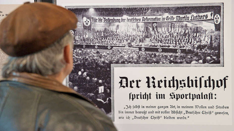blick in die ausstellung über luther und die ns-zeit blick in die ausstellung über luther und die ns-zeit