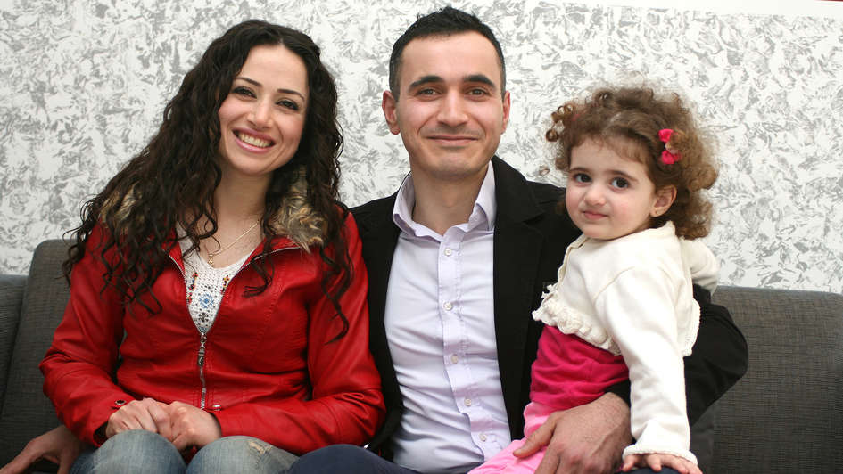 Syrische Flüchtlingsfamilie