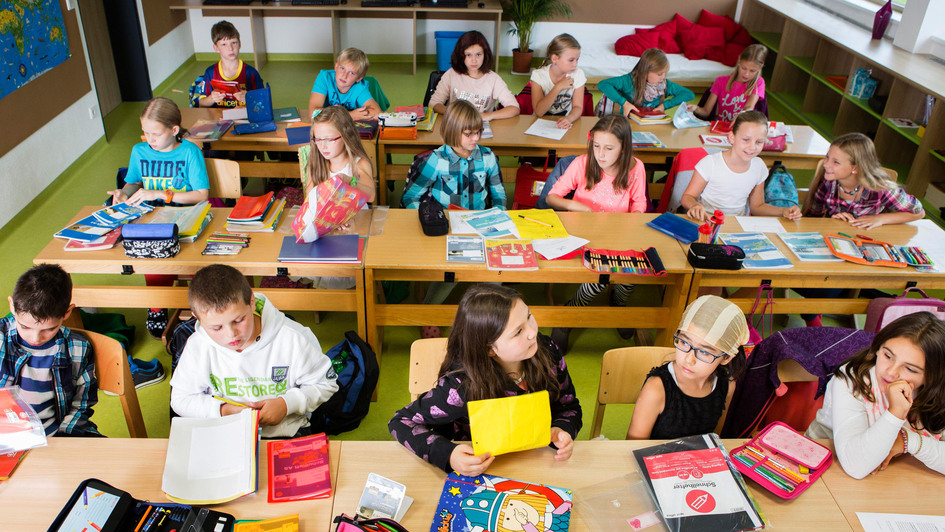 Schulklasse im Unterricht