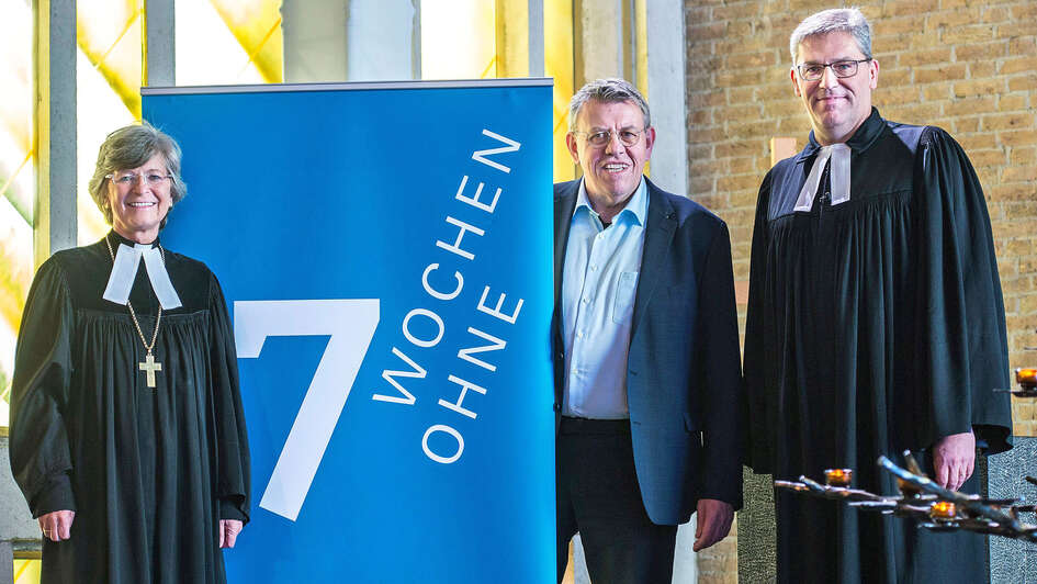 Susanne Breit-Kessler, Arnd Brummer und Reinhardt Schellenberg beim ZDF-Gottesdienst zur Fastenaktion 7 Wochen ohne Susanne Breit-Kessler, Arnd Brummer und Reinhardt Schellenberg beim ZDF-Gottesdienst zur Fastenaktion 7 Wochen ohne