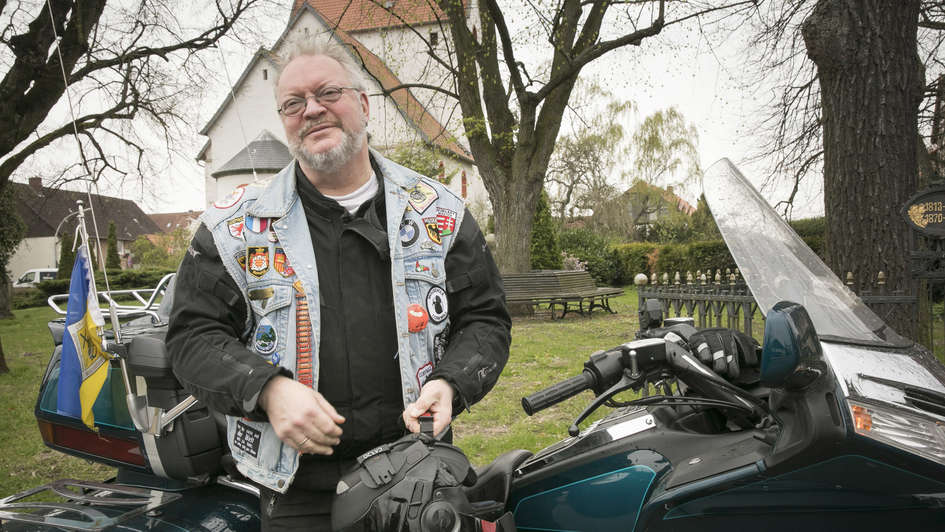 Motorradseelsorger Reinhard Arnold