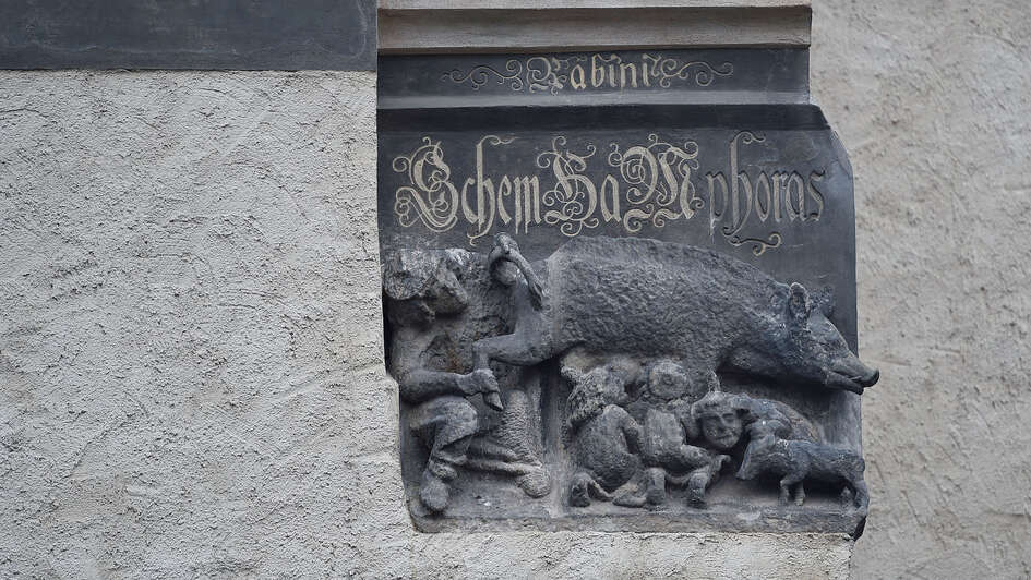 „Judensau“-Skulptur an der Wittenberger Stadtkirche