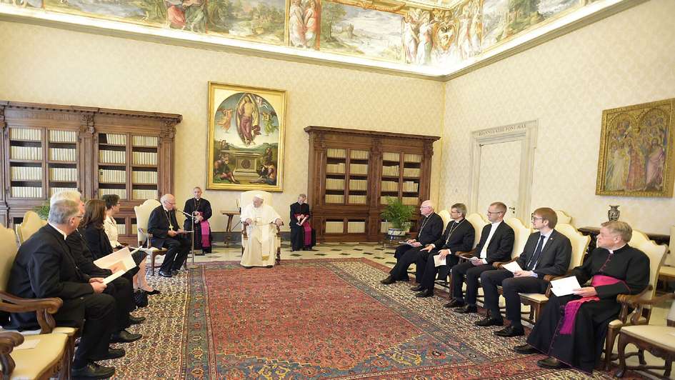 Delegation des Deutschen Nationalkomitees des Lutherischen Weltbundes bei Papst Franziskus