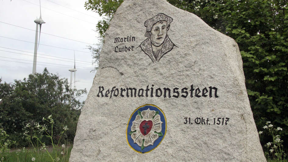 Reformationsstein am am Radpilgerweg „Mönchsweg“ Reformationsstein am am Radpilgerweg „Mönchsweg“