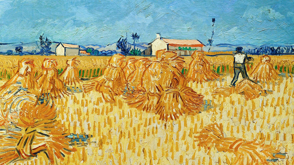 Vincent van Gogh, Ernte in der Provence, Bilsausschnitt