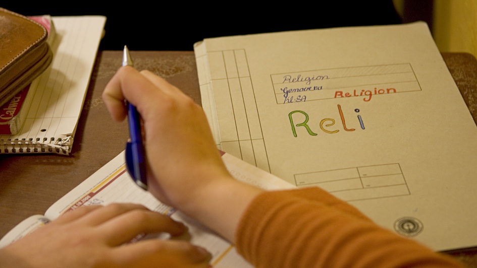 Schüler im Religionsunterricht Schüler im Religionsunterricht